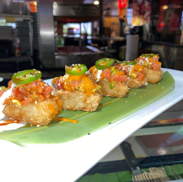 Spicy Tuna Rice Crispies.