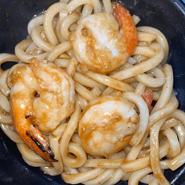KIDS SHRIMP SLURPY NOODLES.